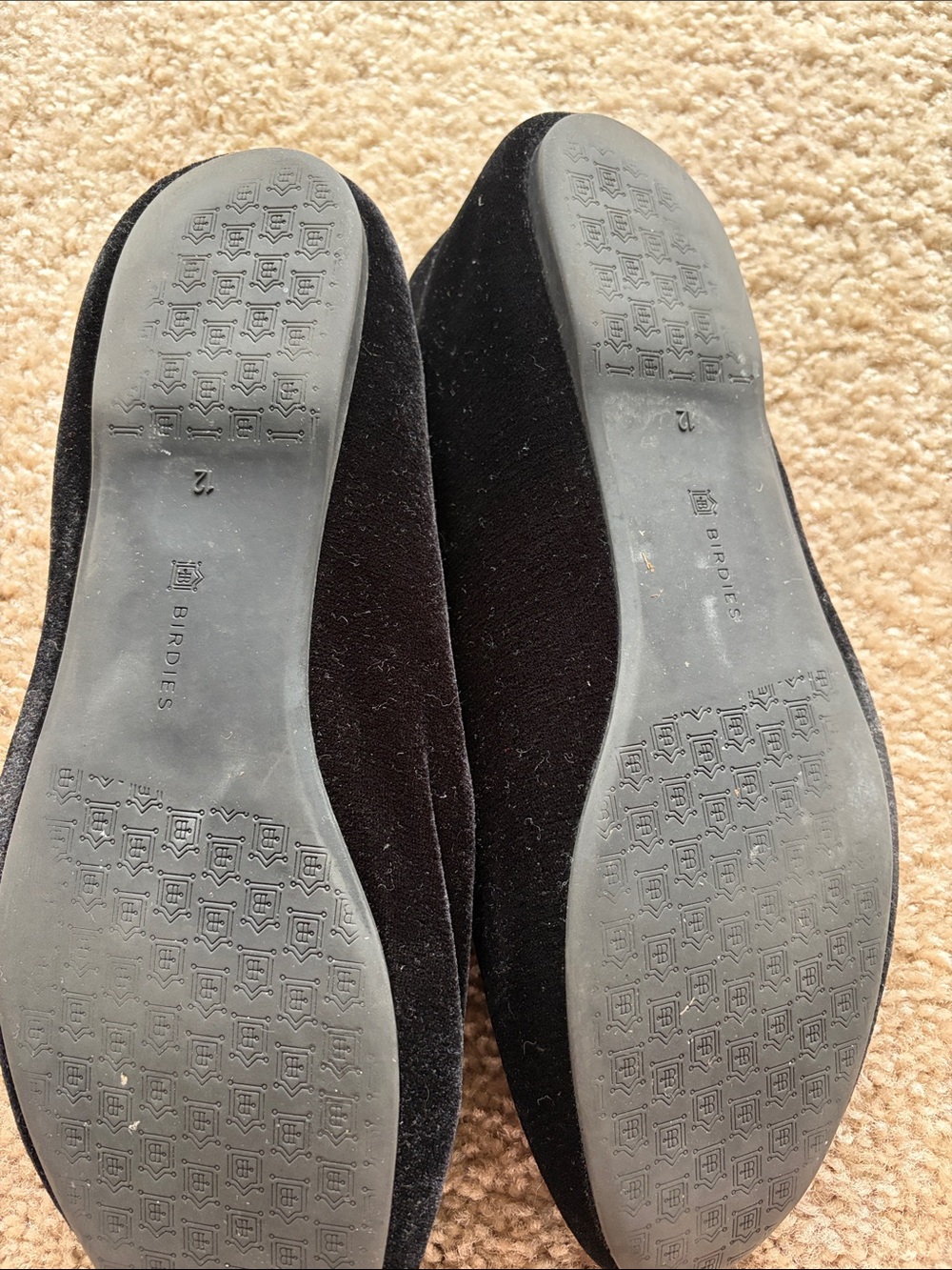 Birdies Black Velvet Slip-On Loafers - Picture 3 of 4